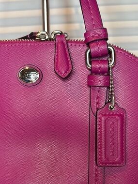 Coach Payton Pink Dome Satchel with Silver Hardware